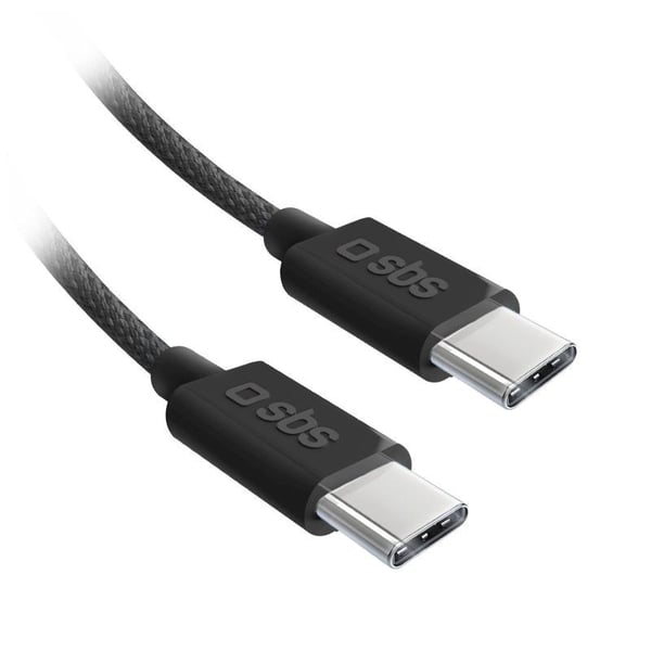 SBS TECABLETISSUETCCB, 1,5 m, USB C, USB C, USB 2.0, 480 Mbit/s, Musta