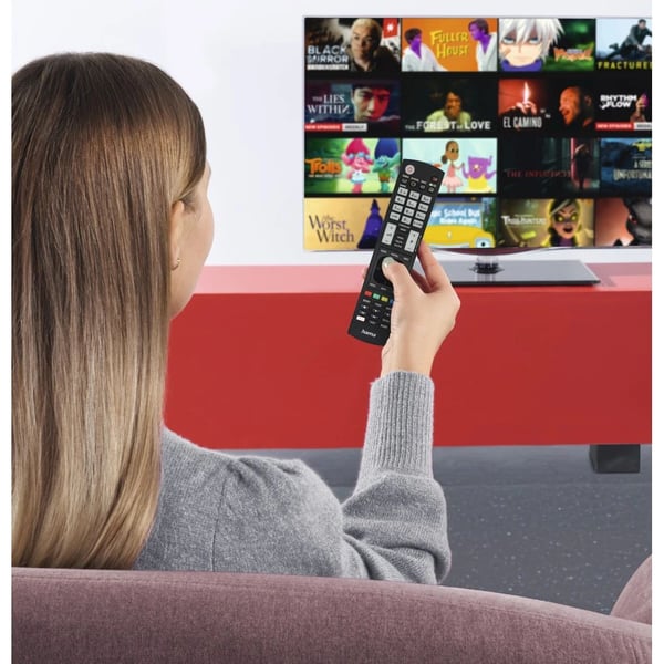Hama 00221061, TV, IR trådlös, Tryckknappar, Svart