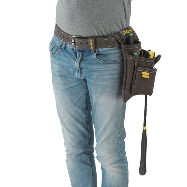 Stanley STST1-80119, Vyötärön työkaluvyö, Ruskea, Hopea, Keltainen, 257 g