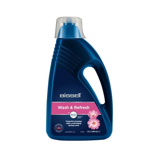 BISSELL Wash & Refresh Blossom & Breeze Febreze - Renser / luktfjerner - flaske - 1.5 L - refreshing spring scent - konsentrert - blå