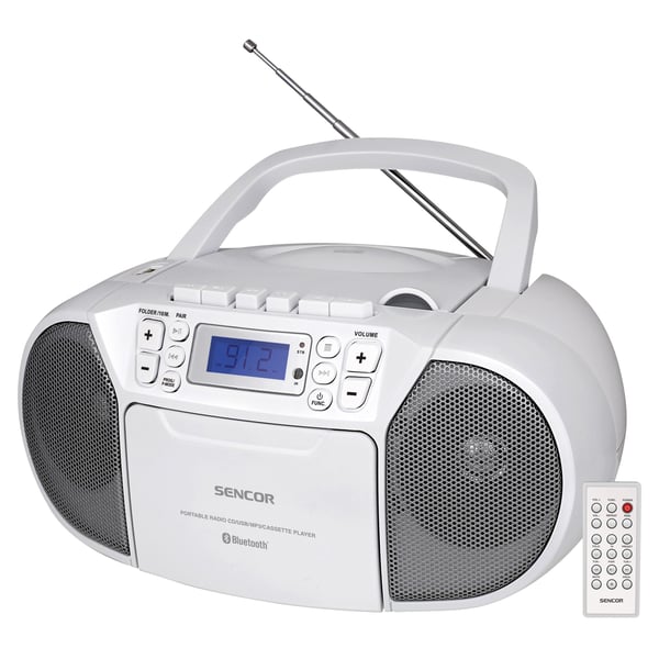 Sencor SPT 3907 W, Digitaalinen, FM, 87,5 - 108 MHz, Soitin, CD-R, CD-RW, Satunnainen, Toista