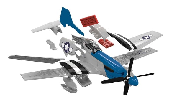 Airfix D-Day P-51D Mustang, Flymodell med fastvinge, Monteringssett, https://www.airfix.com/uk-en/quickbuild-d-day-p-51d-mustang.html, Alle kjønn, ...