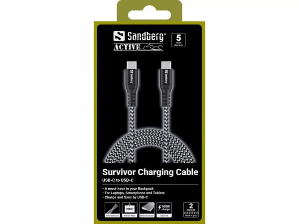 Survivor USB-C Cable 2M 100W Survivor USB-C Cable 2M 100W
