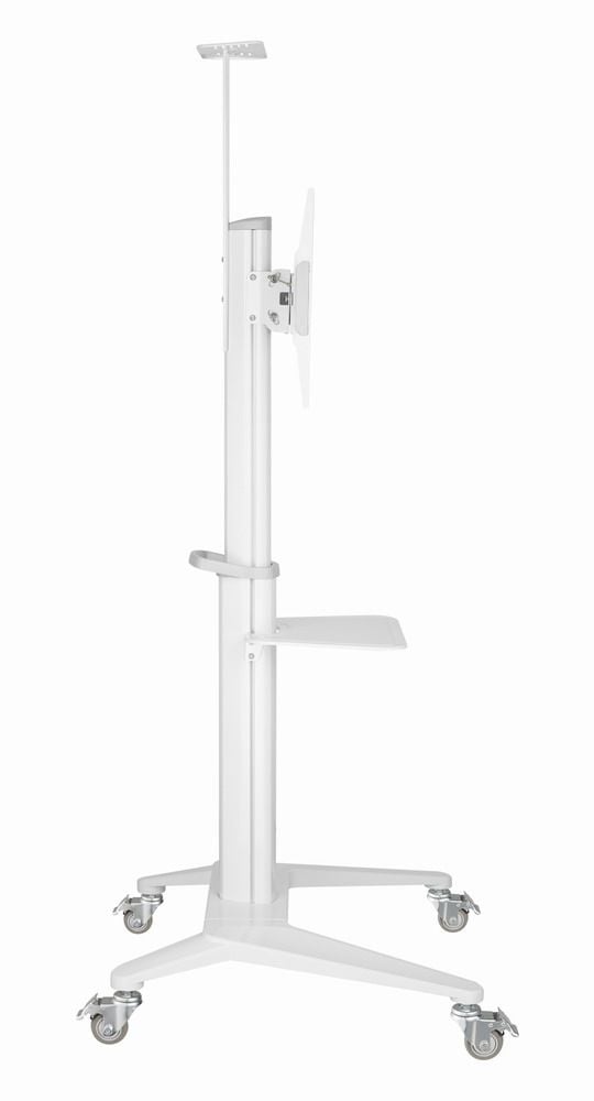 Gembird - Pyörillä varustettu vaunu - televisiolle - pyörillä - alumiinia - valkoinen - näytön koko: 37"-70"