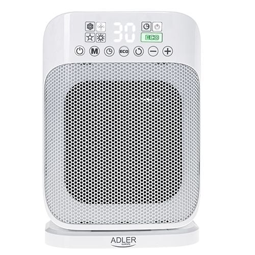 Adler AD 7728 Sähkökäyttöinen lämpötuuletin, Keraaminen, 45°, 24 h, 1,35 m, Sisätila