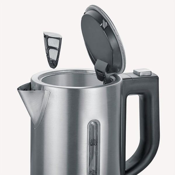 Severin WK 3647 vattenkokare 0,5 l 1100 W borstat rostfritt stål/svart