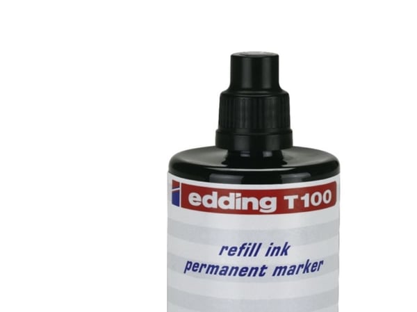 edding T 100 - Bläck - permanent - svart - 100 ml