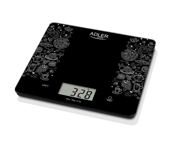 Adler kjøkkenvekt AD 3171 Maksimal vekt (kapasitet) 10 kg Gradering 1 g Skjermtype LCD Sort