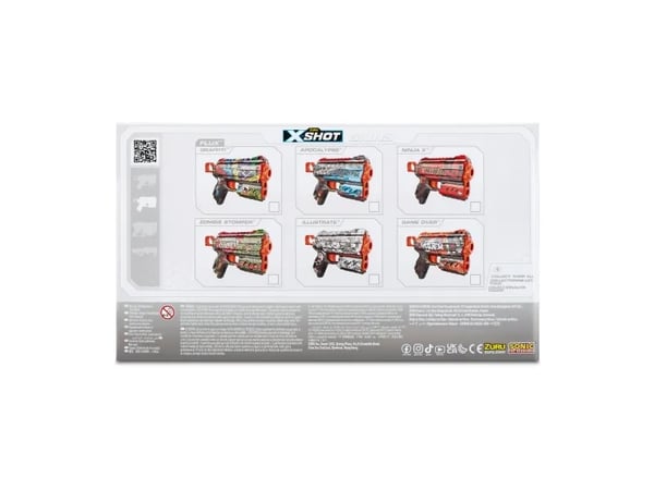 ZURU X-Shot Skins - Flux Apocalypse, Dart Blaster - Tikkapommi