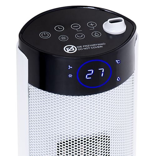Adler AD 7730, Viftedrevet elektrisk romvarmer, Keramisk, 80°, 12 timer, Innendørs, Gulv