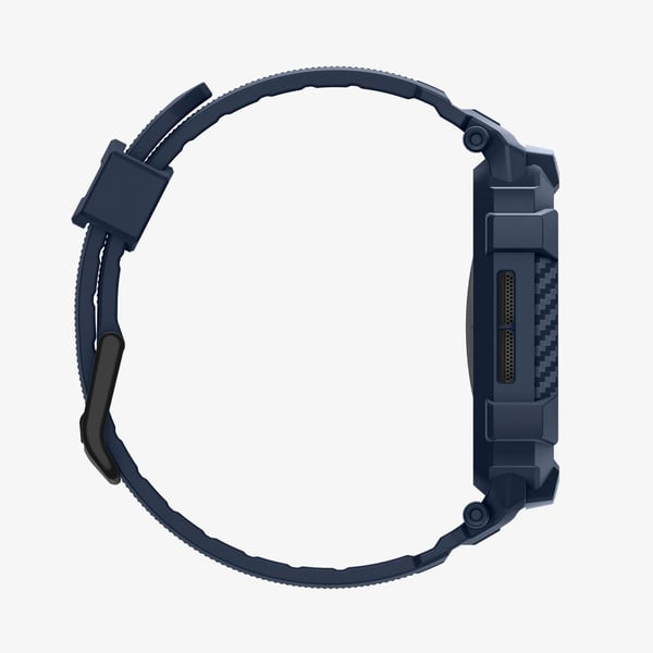 Spigen Rugged Armor Pro 2, Fodral + armband, Smartwatch, Marinblå, Apple, Apple Watch 10/11 (42mm), Termoplastisk polyuretan (TPU)