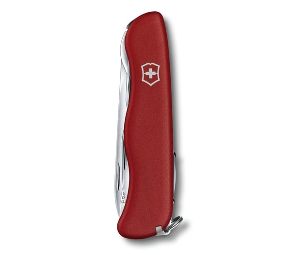 Victorinox Picknicker, Locking blade knife, Multi-tool knife, Dolk, Polyamid, Röd, Rostfritt stål, 10 verktyg