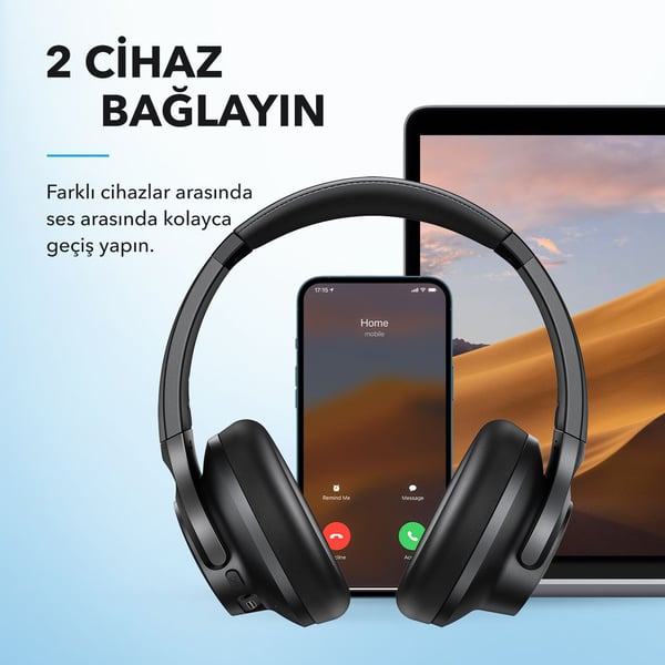Soundcore Q20i hörlurar, aktiv brusreducering, Bluetooth, svart