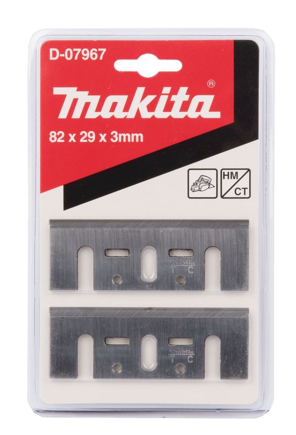 Makita - Planeringsblad - for tre - 2 deler - lengde: 82 mm - bredde: 29 mm - for Makita KP001GM201, KP001GZ