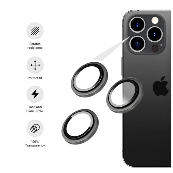 FIXED skyddsglas för kamerans objektiv till iPhone 14 Pro / 14 Pro Max, silver