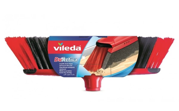 Vileda 151221, Innendørs, Sort, Grå, Rød, Myk/hard bust, Polyetylentereftalat (PET), Gummi, 1 stykker, 340 mm