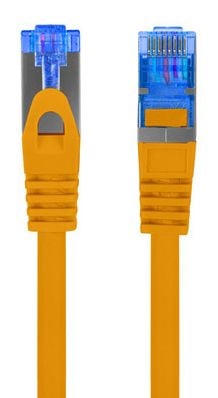 Lanberg - Koblingskabel - RJ-45 (hann) til RJ-45 (hann) - 25 cm - 6 mm - S/FTP - CAT 6a - halogenfri, formstøpt, uten hindringer, flertrådet - oran...