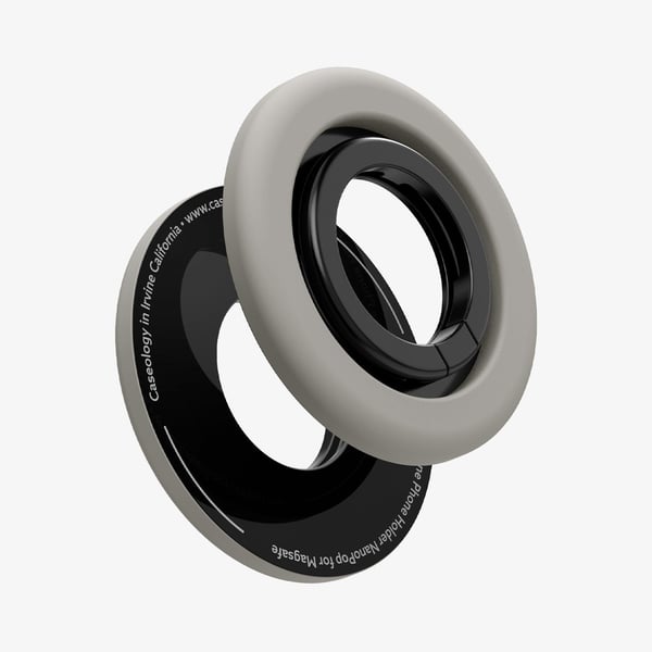 Spigen Nano Pop (MagFit), Magnetisk ring, Grå, Metall, Silikon, Apple, 1 stykker