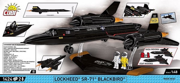 COBI Lockheed SR-71 Blackbird, Byggeklosser, 8 år, 1424 stykker