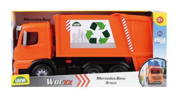 Lena Worxx 04614, Truck/trailer, Garbage truck, 3 år, Plast, Sort, Oransje