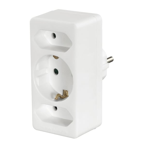 Hama 00223215, Sisätila, Suora, Valkoinen, 3 AC-pistorasia(a), 1 kpl, 230 mm