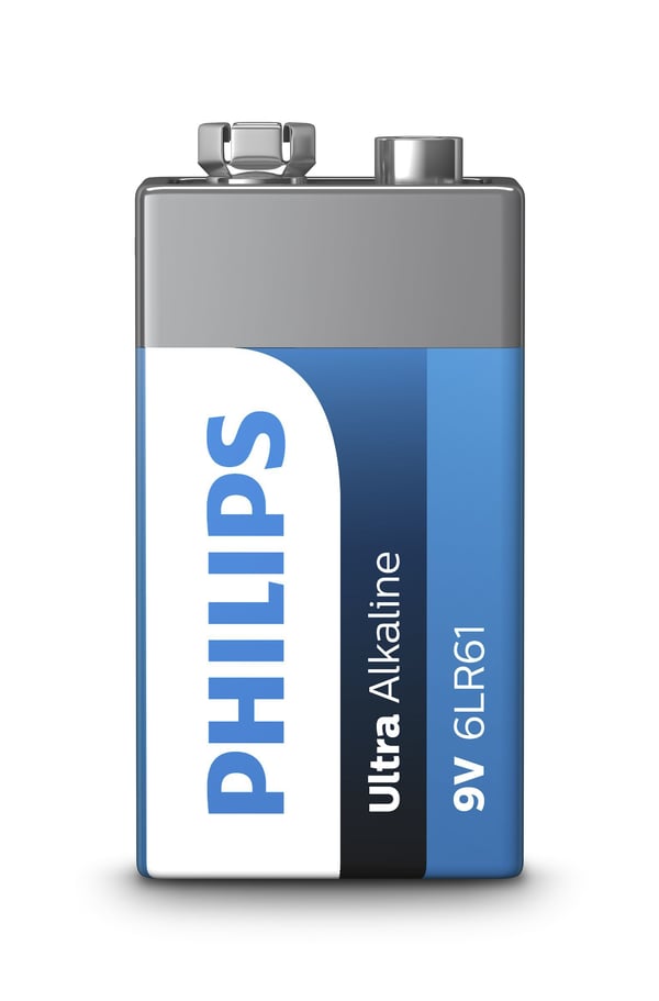 PHILIPS batteri, ultraalkaliskt 9 V, 1-pack