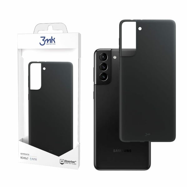 3mk Matt Case - Skydd för mobiltelefon - termoplastisk polyuretan (TPU) - svart - för Samsung Galaxy S21+ 5G