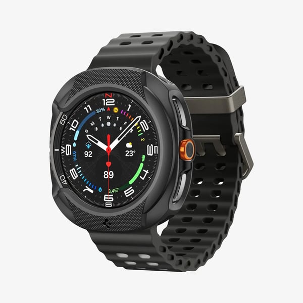 Spigen Liquid Air, Ask, Smartwatch, Svart, Samsung, Watch 8 Classic (46mm), Termoplastisk polyuretan (TPU)
