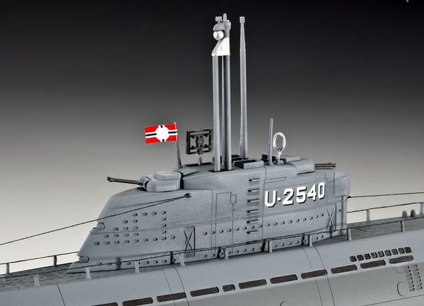 Revell U-Boot Typ XXI U 2540 &Interieur, Ubåtmodell, Monteringssett, 1:144, U-Boot Typ XXI, Alle kjønn, Plast