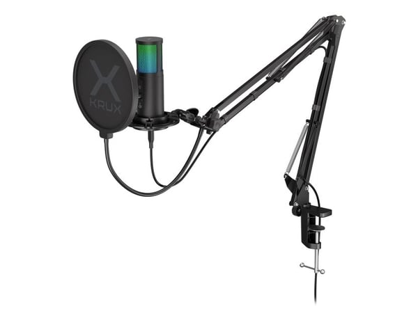 KRUX Edis 3000, Bordmikrofon, 20 - 16000 Hz, 16 bit, 48 kHz, Kardioide, Knapper