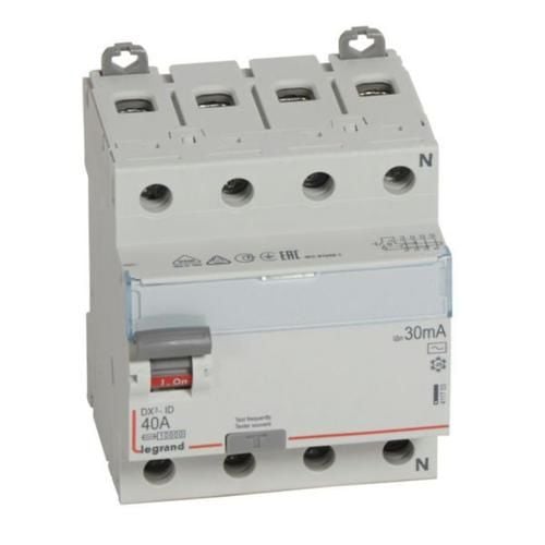 Legrand jordfeilbryter 4P 40A 0,03A type AC P304 DX3 (411703)
