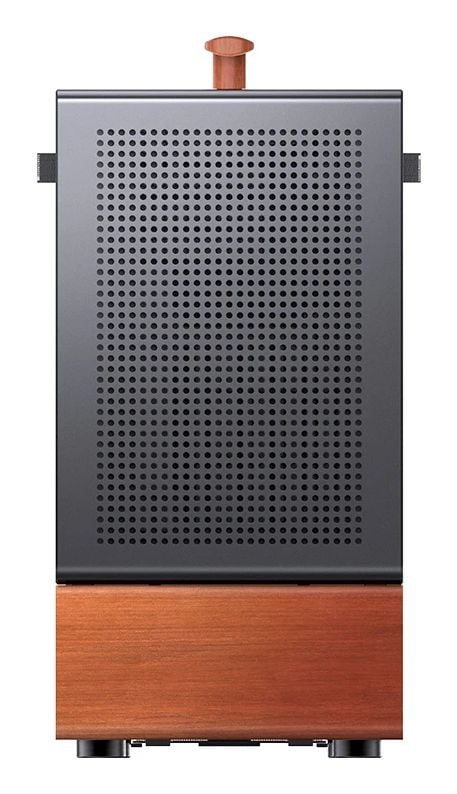 Jonsbo T7 PC-kabinett mATX miditårn herdet glass, svart treverk