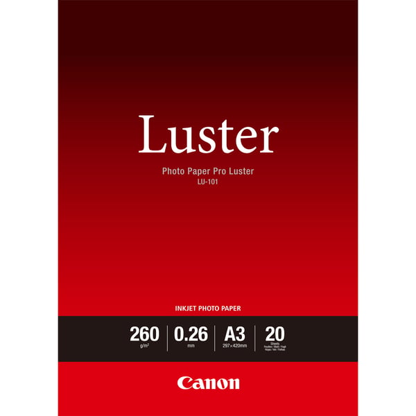 Canon LU-101 Pro Luster fotopapper, A3, 260 g/m², 20 ark