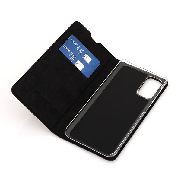 Wave BookCase -suojakotelo, Samsung Galaxy S20, musta