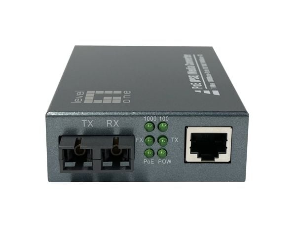 LevelOne GVT-2013 - Fibermediekonverterare - 1GbE - 10Base-T, 100Base-TX, 1000Base-T, 1000Base-X - RJ-45 / SFP (mini-GBIC) - upp till 500 m - 850 nm