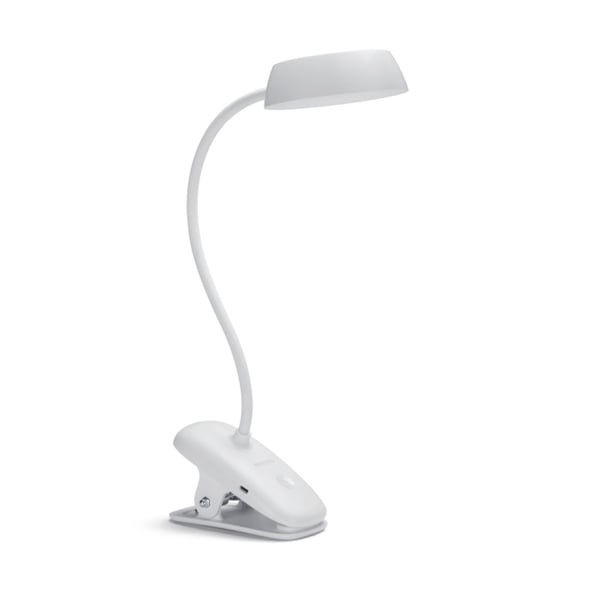 Philips Funksjonell Bordlampe, Hvit, Metall, Soverom, Stue, Kontor, Tidsriktig, IP20, III