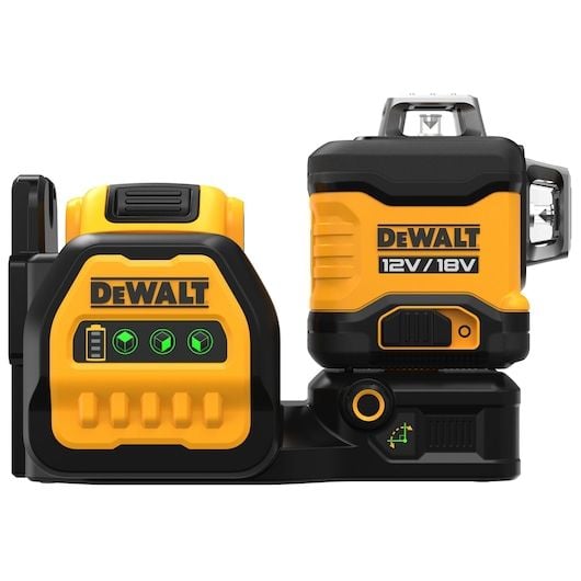 DeWALT DCE089D1G18-QW ristilinjalaser 3x360° 12V/18V 1x2,0 Ah, vihreä