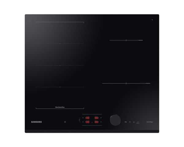 Samsung NZ64B6058GK, Sort, Innebygget, 59 cm, Sonebasert induksjon, Glass, 4 zone(s)