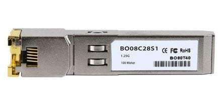 BlueOptics BO08C28S1, Kopper, 1250 Mbit/s, SFP, 1000BASE, Nickel, RoHS
