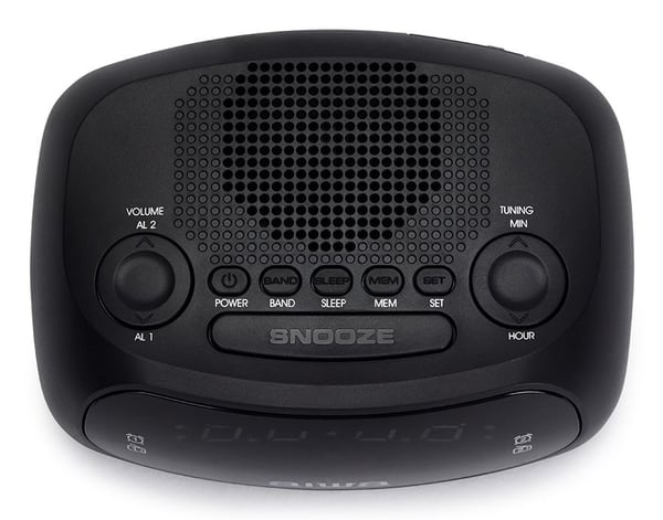 Aiwa CR-09J, Digital väckarklocka, Rektangel, Svart, inomhus, Pojke/flicka, 24 timmar