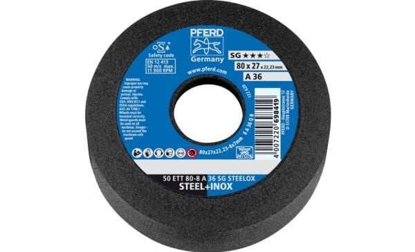 PFERD Cup wheels SG STEELOX, 8 cm, 5 kpl