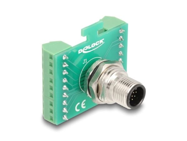 Delock - Nettverksadapter - 17 pin M12 (hann) til 18 pin terminal block - A-kodet