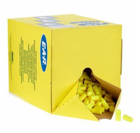 3M E-A-Rsoft Yellow Neons™ Earplugs, Top Up Bag, PD-01-010, Uudelleen käytettävä korvatulppa, In-ear, Keltainen, Langaton, 34 dB, 2000 kpl