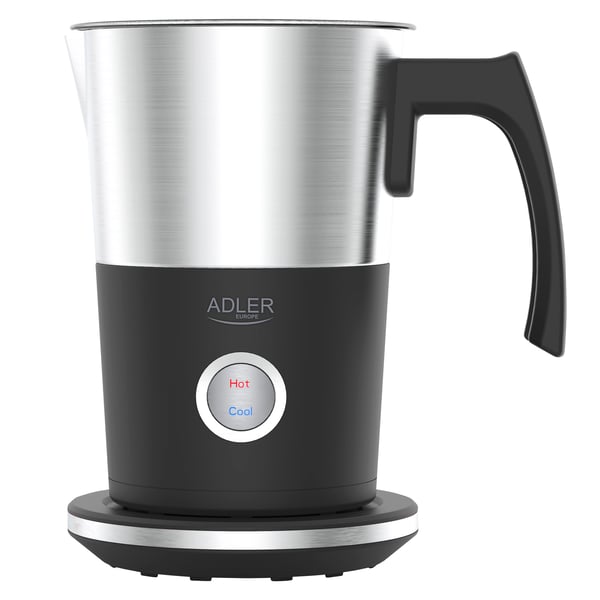 Adler AD 4497, Automaattinen maidonvaahdotin/-lämmitin, Musta, Ruostumaton teräs, 120 ml, 300 ml, Kuuma ja kylmä