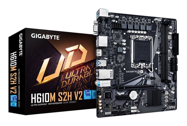 Gigabyte H610M S2H V2 -emolevy, H610-piirisarja, LGA1700, micro ATX, DDR5