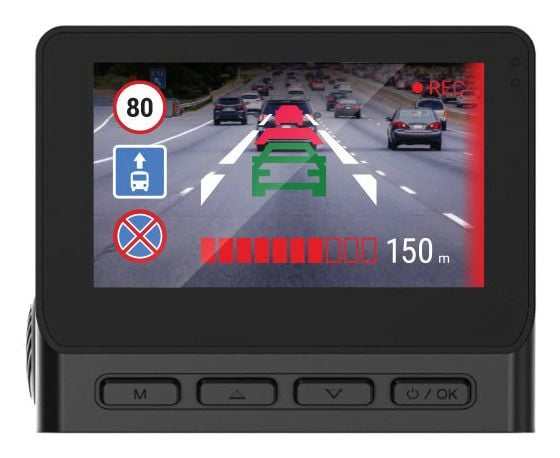 NAVITEL RS985 GPS - Instrumentbordkamera - 4K / 60 fps - Wi-Fi - G-Sensor - svart