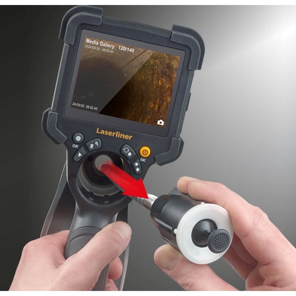 Laserliner VideoInspector 3DL, 640 x 480 piksler, 8,89 cm (3.5"), 1280 x 720 piksler, JPEG, 78°, 2x