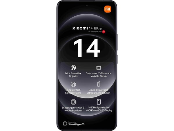 Xiaomi 14 Ultra 5G-mobiltelefon 512 GB, svart