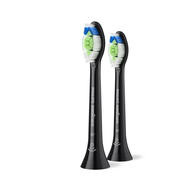 Philips Sonicare W2 Optimal White HX6062 - Utskiftningsbørstehode - for tannbørste - svart (en pakke 2)