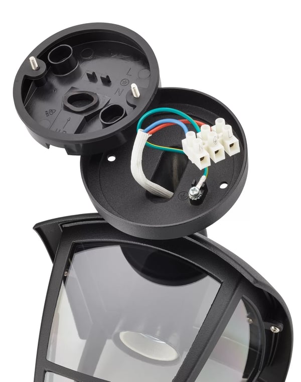 Philips myGarden Creek - Vägglampa - 1 uttag - E27 - lykta - svart